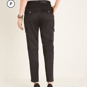 Chico’s Black Satin Cargo Pants